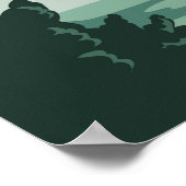 クラーク湖国立公園アラスカヴィンテージ ポスター (角)