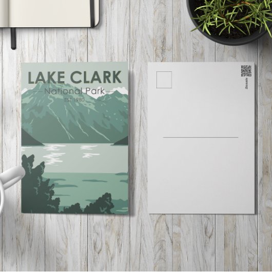 クラーク湖国立公園アラスカヴィンテージ ポストカード
