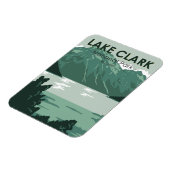 クラーク湖国立公園アラスカヴィンテージ マグネット (左側)