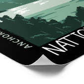 クラーク湖国立公園アラスカ動揺してヴィンテージ ポスター (角)