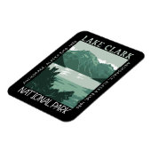 クラーク湖国立公園アラスカ動揺してヴィンテージ マグネット (左側)