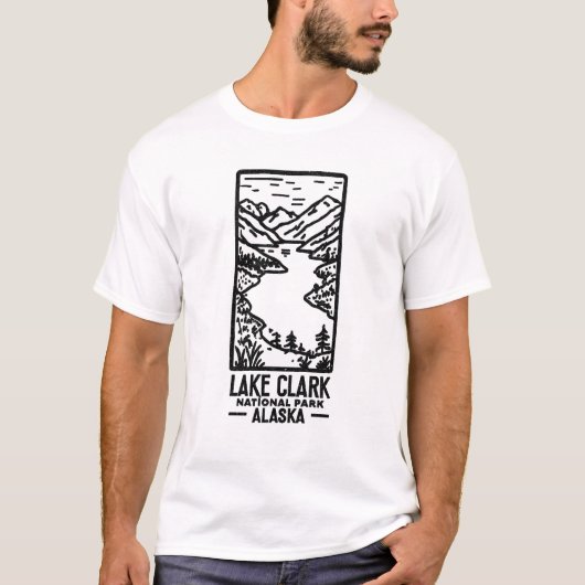 クラーク湖国立公園アラスカ Tシャツ (正面)