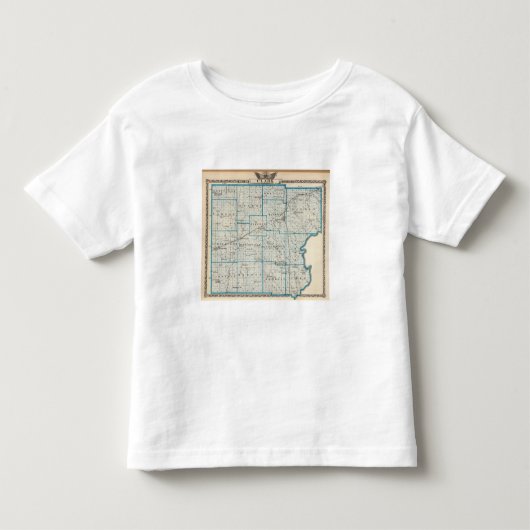 クラーク郡の地図 トドラーTシャツ (正面)