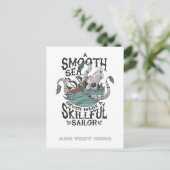 クラーケンおもしろいセーラーシーマン海軍タコ怪獣 ポストカード (スタンド正面)