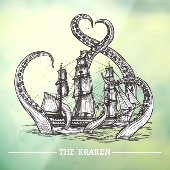 クラーケンのタコ帆船航海の ウィンドウサイン (シート3)