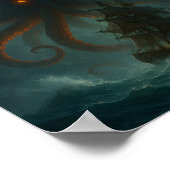 クラーケンの海の怪物 ダークファンタジー ポスター (角)