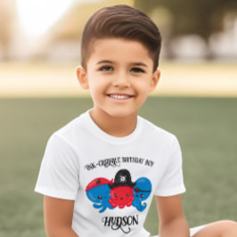 "クラーケンはどこ?』 タコの海賊 子供の誕生日 トドラーTシャツ