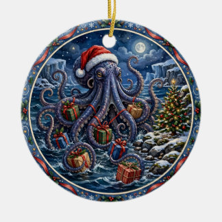 クラーケンクリスマスギフトオーナメント セラミックオーナメント