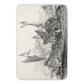 クラーケン攻撃船ヴィンテージス航海のタンパンク バスマット (正面縦)