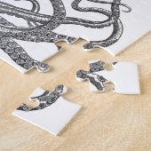 クラーケン – ブラックジャイアントタコ/ Cthulu ジグソーパズル (側面)