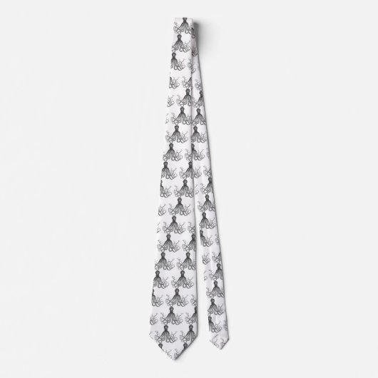 クラーケン – ブラックジャイアントタコ/ Cthulu ネクタイ (正面)