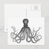 クラーケン – ブラックジャイアントタコ/ Cthulu ポストカード (正面/裏面)