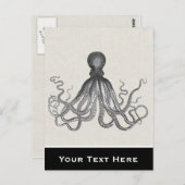 クラーケン – ブラックジャイアントタコ/ Cthulu ポストカード (正面/裏面)