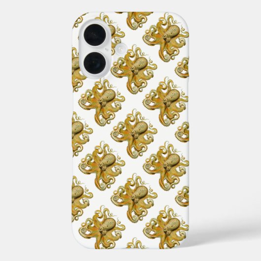クラーケン(伝説の海獣)、タコのガモニア、エルンスト・ヘッケル Case-Mate iPhoneケース (裏面)