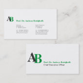 クラーミットイニシャル 名刺 (正面/裏面)