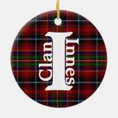 クラ伝統的ンインズタータンチェック格子  セラミックオーナメント (裏面)