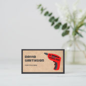 クラ素朴フト金物動力工具赤ドリル機 名刺 (スタンド正面)