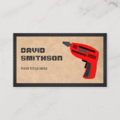 クラ素朴フト金物動力工具赤ドリル機 名刺 (正面)