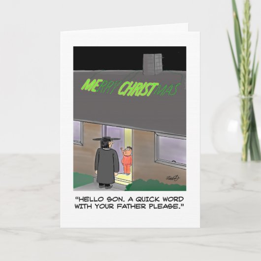 クリおもしろいスマスカード:クリスマスライト シーズンカード (正面)