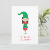 クリおもしろいスマスガール小妖精や小人 シーズンカード (スタンド正面)