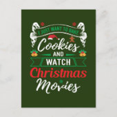 クリおもしろいスマスクッキー映画のワードアート シーズンポストカード (正面)