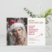 クリおもしろいスマスマネキンのバカな写真カード シーズンカード (スタンド正面)