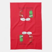 クリおもしろいスマス漫画の料理 キッチンタオル (縦)