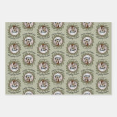 クリお洒落スマス写真-書道-支店 ラッピングペーパーシート (正面)