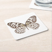 クリのトラの蝶 スクエアペーパーコースター (アングル)