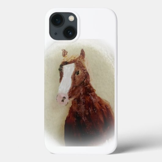 クリのブラウンの馬のウマ科のな芸術 Case-Mate iPhoneケース (裏面)