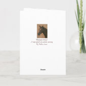 クリのロバの茶色の馬のウマ科のなポートレート カード (裏面)