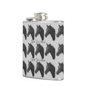 クリのロバの馬のポートレートのウマ科のなデザイン フラスク (左)