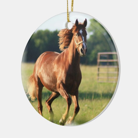 クリの疾走する馬のオーナメント セラミックオーナメント (左)