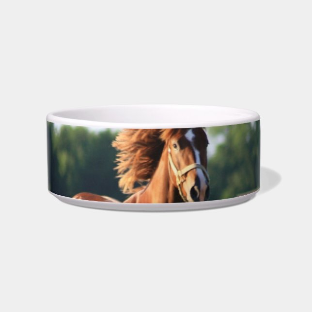 クリの疾走する馬のペットボウル ボウル (正面)