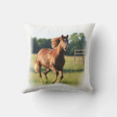 クリの疾走する馬の枕 クッション (裏面)