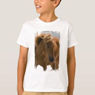クリの馬のデザインの子供のTシャツ Tシャツ