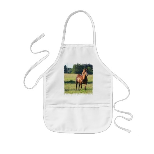 クリの馬の永続的なエプロン 子供用エプロン (正面)