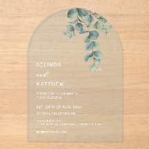 クリアアーチの葉の水彩花