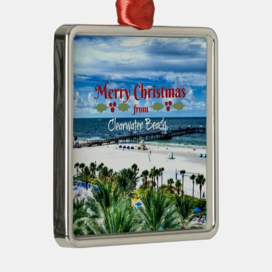 クリアウォータービーチクリスマス メタルオーナメント (右)