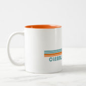 クリアウォータービーチフロリダサンパームツリーズ ツートーンマグカップ (左)