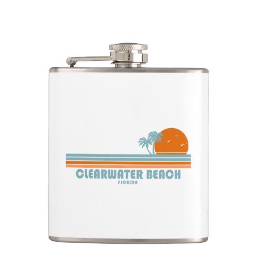 クリアウォータービーチフロリダサンパームツリーズ フラスク (正面)