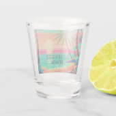 クリアウォータービーチフロリダトロピカルパームツリー1950s ショットグラス (裏面)