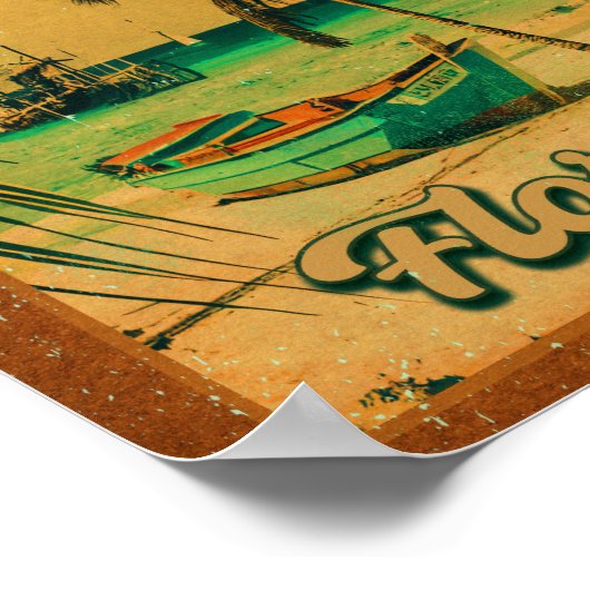 クリアウォータービーチフロリダパームツリーデミダーズ60s ポスター (角)