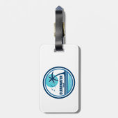 クリアウォータービーチフロリダパームツリーバード ラゲッジタグ (裏面縦)