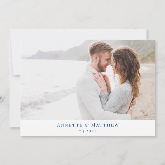 クリアウォータービーチフロリダマップエレガントウェディング セーブザデート (裏面)