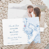 クリアウォータービーチフロリダマップエレガントウェディング セーブザデート