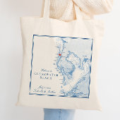 クリアウォータービーチフロリダマップ結婚の歓迎 トートバッグ