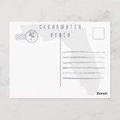 クリアウォータービーチフロリダレトロサンセットディ土産 ポストカード (裏面)