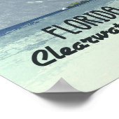 クリアウォータービーチフロリダヴィンテージ旅行ポスターアート ポスター (角)