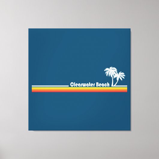 クリアウォータービーチフロリダ キャンバスプリント (正面)